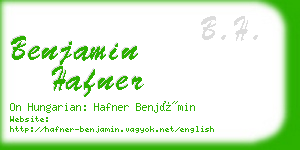 benjamin hafner business card